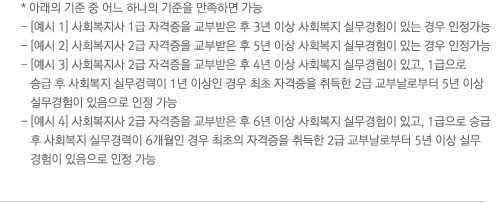 * �Ʒ��� ���� �� ��� �ϳ��� ������ �����ϸ� ����. - [���� 1] ��ȸ������ 1�� �ڰ����� ���ι��� �� 3�� �̻� ��ȸ���� �ǹ������� �ִ� ��� ��������. -[���� 2] ��ȸ������ 2�� �ڰ����� ���ι��� �� 5�� �̻� ��ȸ���� �ǹ������� �ִ� ��� ��������. - [���� 3] ��ȸ������ 2�� �ڰ����� ���ι��� �� 4�� �̻� ��ȸ���� �ǹ������� �ְ�, 1������ �±� �� ��ȸ���� �ǹ������ 1�� �̻��� ��� ���� �ڰ����� ����� 2�� ���γ��κ��� 5�� �̻� �ǹ������� �������� ���� ����. - [���� 4] ��ȸ������ 2�� �ڰ����� ���ι��� �� 6�� �̻� ��ȸ���� �ǹ� ������ �ְ�, 1������ �±� �� ��ȸ���� �ǹ������ 6������ ��� ������ �ڰ����� ����� 2�� ���γ��κ��� 5�� �̻� �ǹ� ������ �������� ���� ����